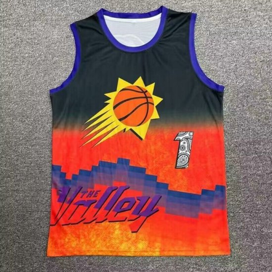 1 Booker Hip hop basketball jersey